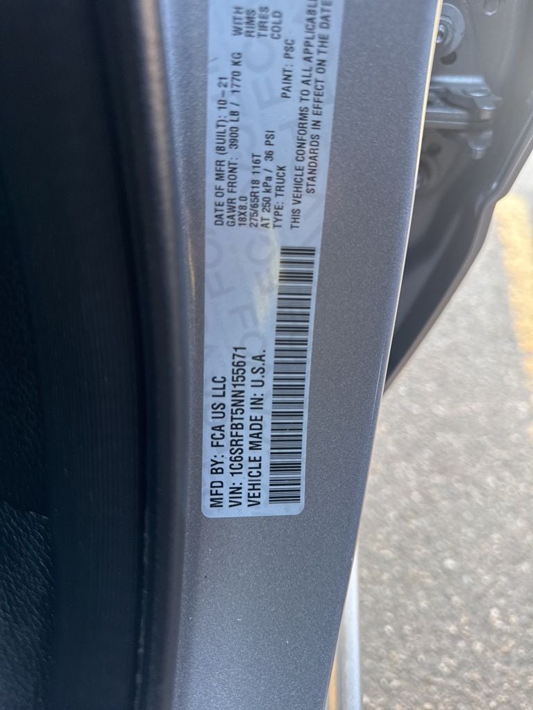 2022 RAM 1500 Big Horn Quad Cab 4x4 6'4' Box