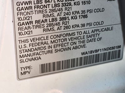 2022 Audi Q8 55 Premium Plus quattro