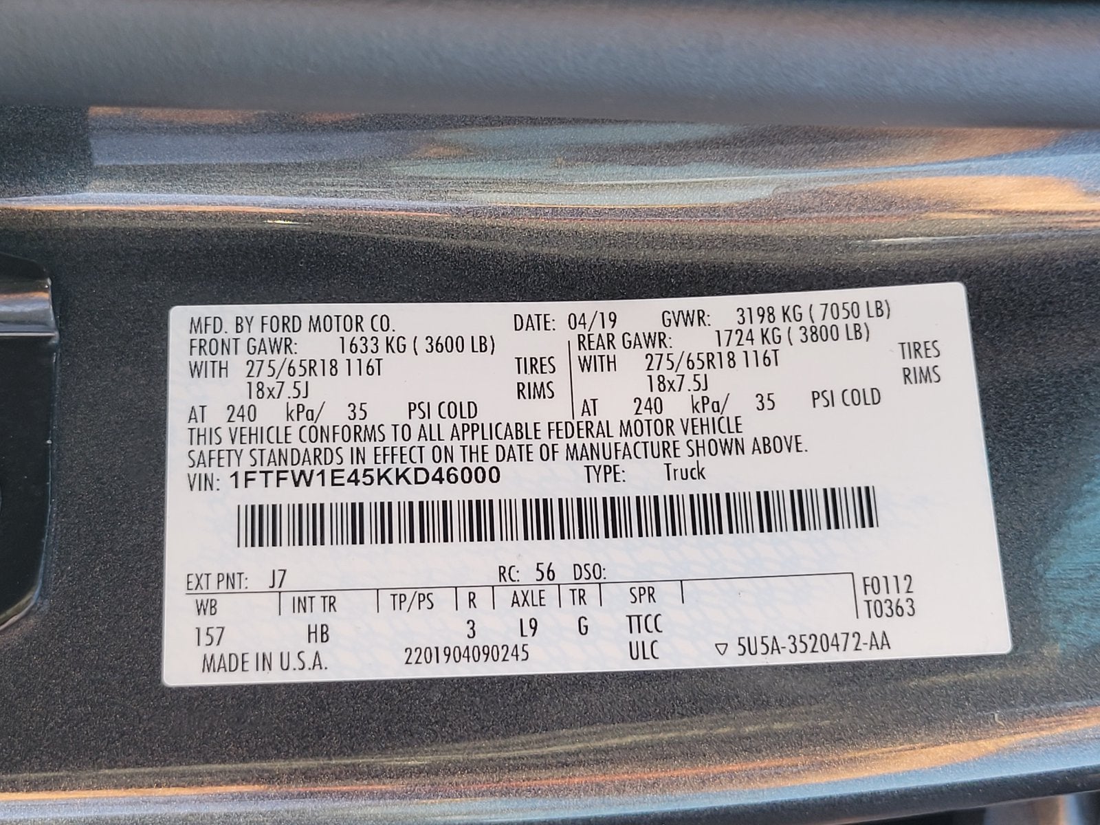 2019 Ford F-150 Lariat