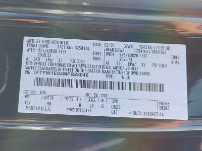 2021 Ford F-150 Platinum