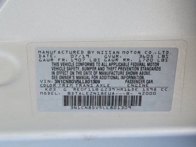 2020 Nissan Versa 1.6 S