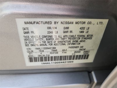 2005 Nissan Altima 2.5 S