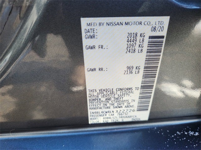 2020 Nissan Altima 2.5 SR