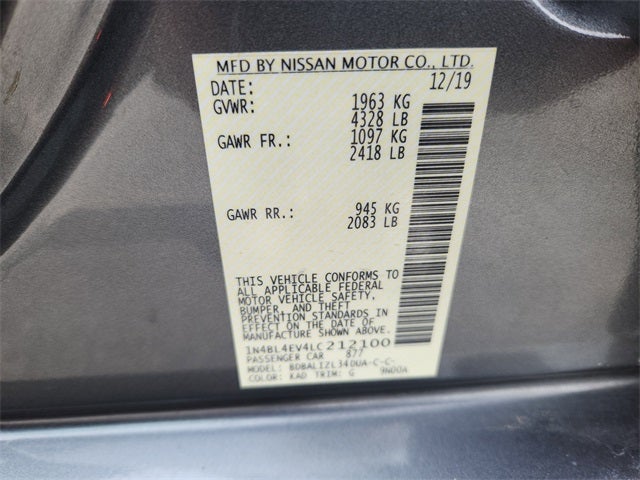 2020 Nissan Altima 2.5 SL