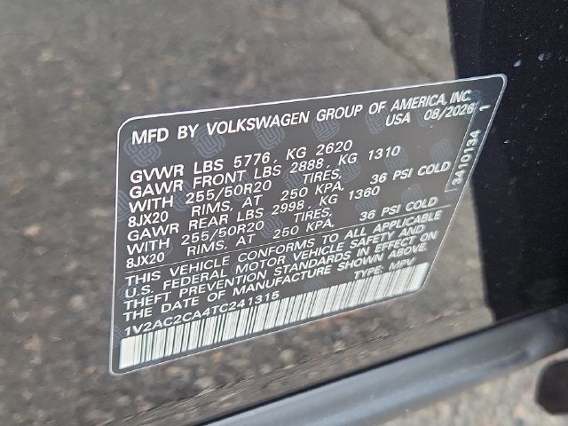 2026 Volkswagen Atlas Cross Sport SEL R-Line Black