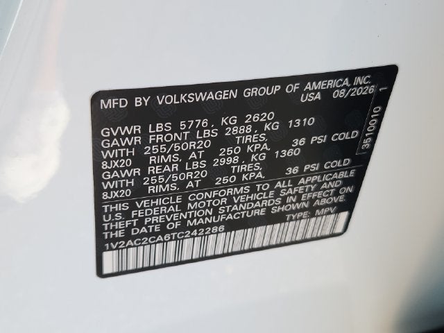 2026 Volkswagen Atlas Cross Sport SEL R-Line Black