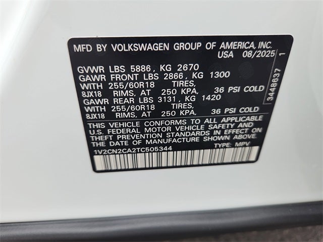 2026 Volkswagen Atlas 2.0T Peak Edition