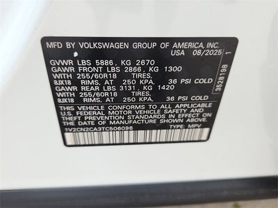 2026 Volkswagen Atlas 2.0T Peak Edition