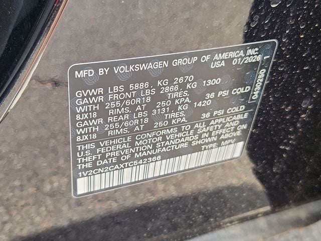 2026 Volkswagen Atlas 2.0T Peak Edition