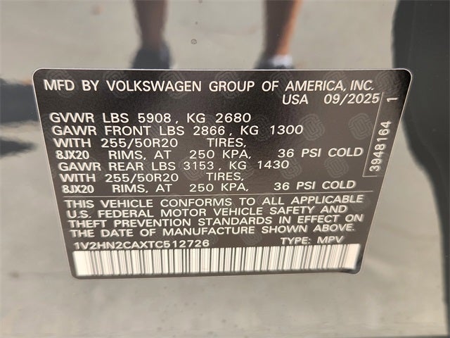 2026 Volkswagen Atlas 2.0T SE W/TECHNOLOGY