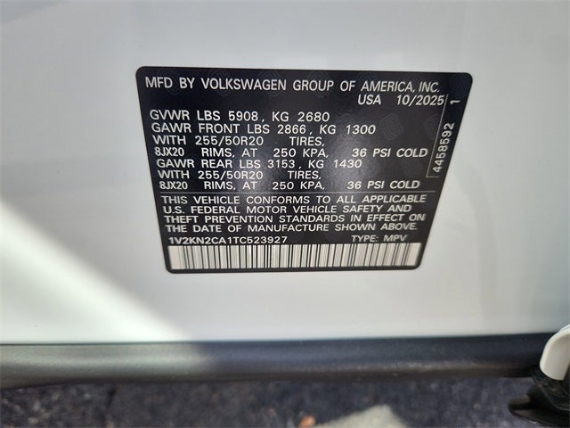 2026 Volkswagen Atlas 2.0T SE W/TECHNOLOGY