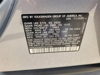 2026 Volkswagen Atlas Cross Sport 2.0T SE