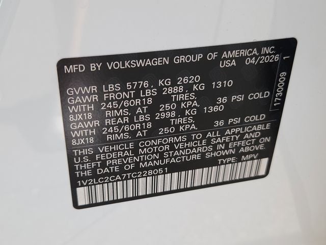 2026 Volkswagen Atlas Cross Sport 2.0T SE