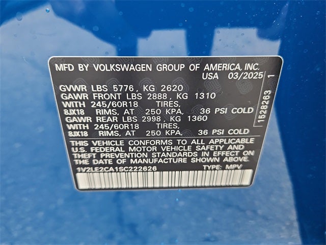 2025 Volkswagen Atlas Cross Sport 2.0T SE