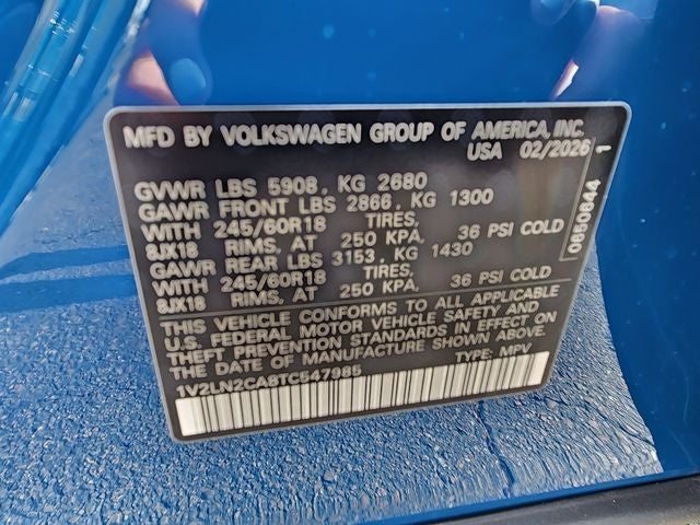 2026 Volkswagen Atlas 2.0T SE