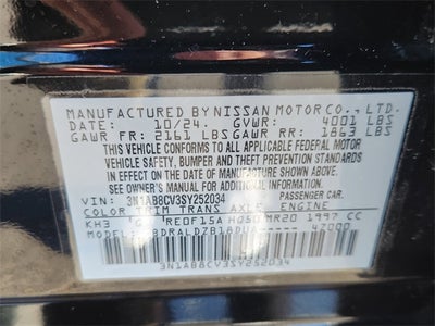 2025 Nissan Sentra SV