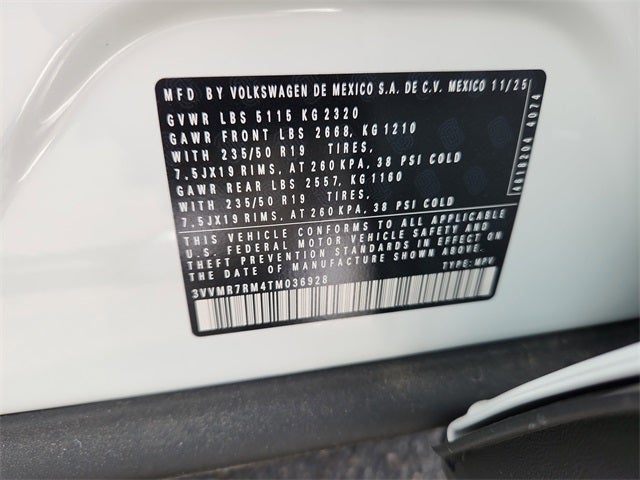 2026 Volkswagen Tiguan 2.0T SE