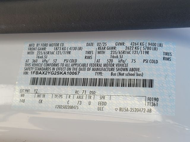 2025 Ford Transit-350 XLT 12 Passenger
