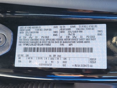 2025 Ford Escape Hybrid Platinum