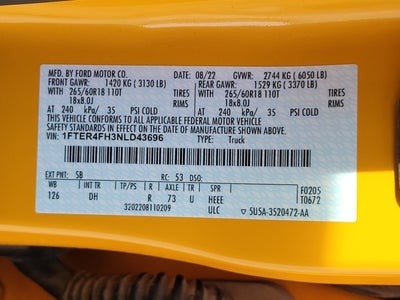 2022 Ford Ranger Lariat