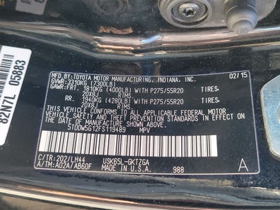 2015 Toyota Sequoia Platinum