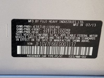 2014 Subaru Impreza WRX Limited
