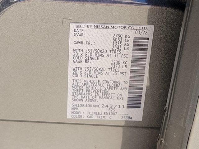 2022 Nissan Pathfinder Platinum