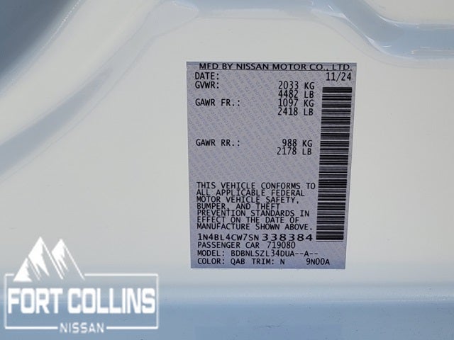 2025 Nissan Altima 2.5 SR