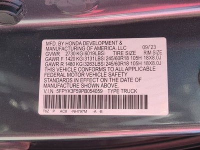 2023 Honda Ridgeline RTL