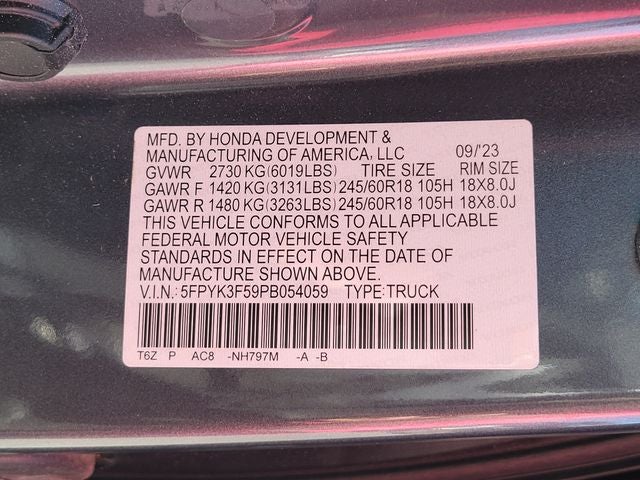 2023 Honda Ridgeline RTL