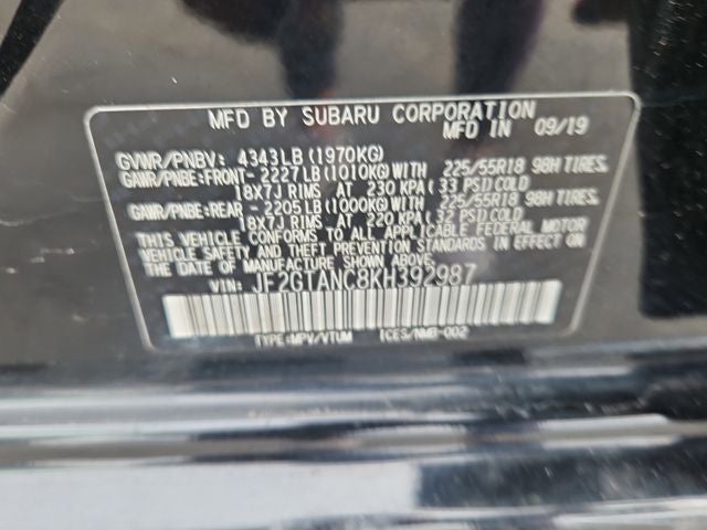 2019 Subaru Crosstrek 2.0i Limited